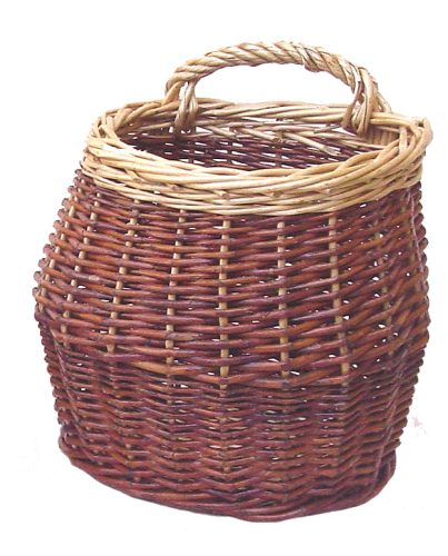 Cesta mimbre rústico y blanco