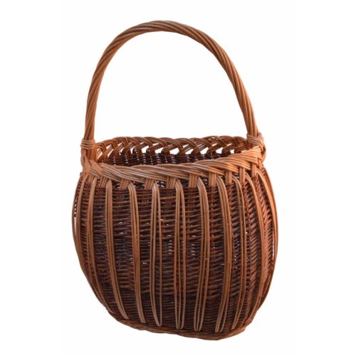 Cesta mimbre rústico y blanco