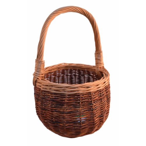 Cesta mimbre rústico y blanco