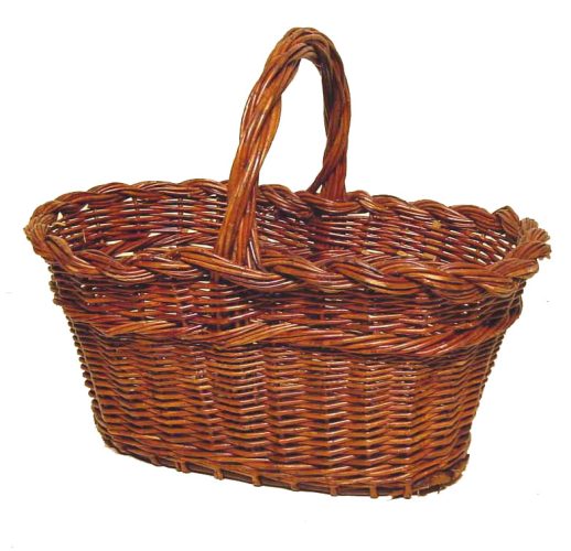 Cesta ovalada mimbre rústico