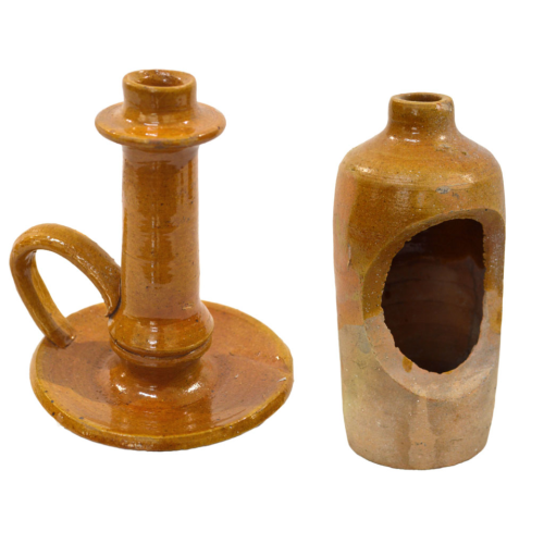 Porta vela de barro (Diseños varios)