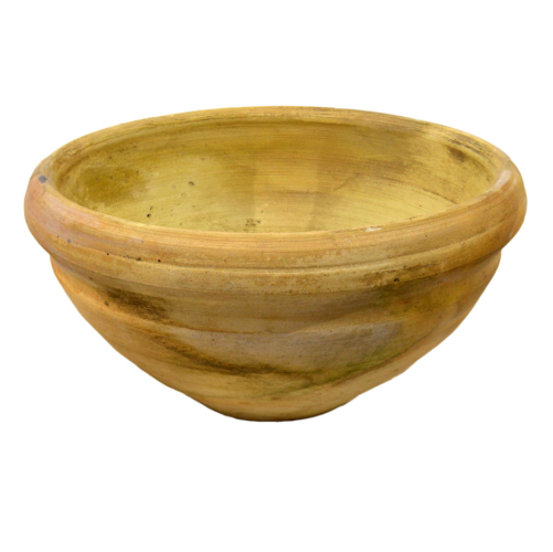 Cuenco/Macetero de barro blanco