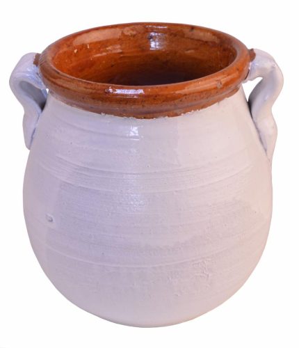 Puchero blancos de barro