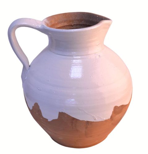 Jarra barro color crema