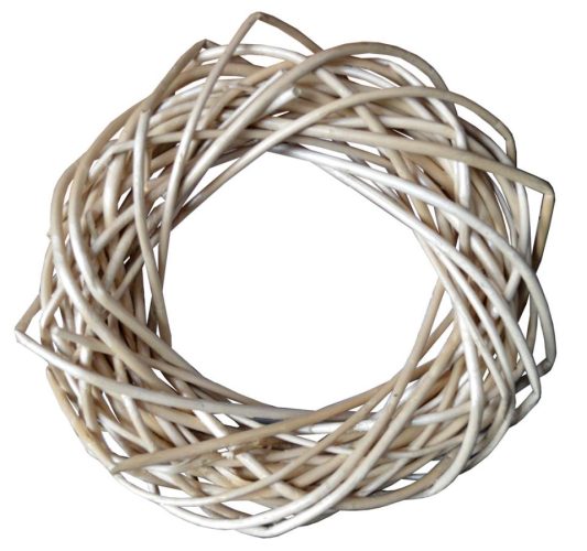 Corona mimbre blanco