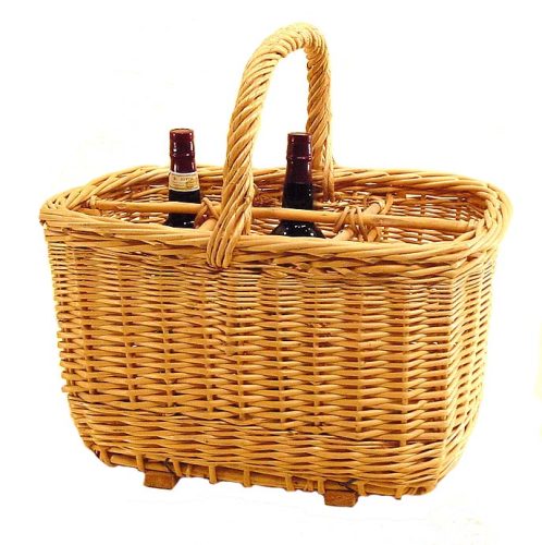 Botellero mimbre 6 botellas