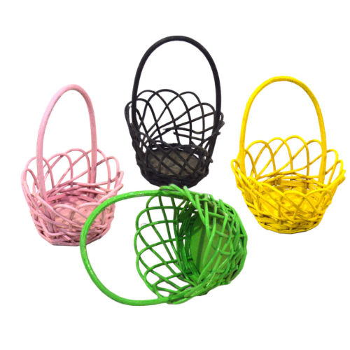 (Oferta) Cesta redonda de médula colores surtidos