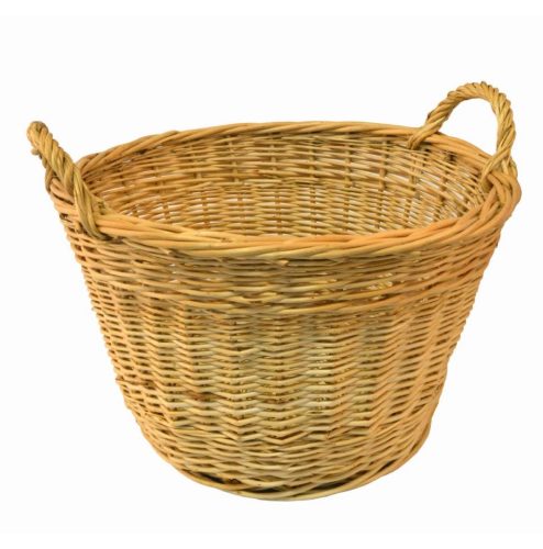 Canasta redonda de mimbre