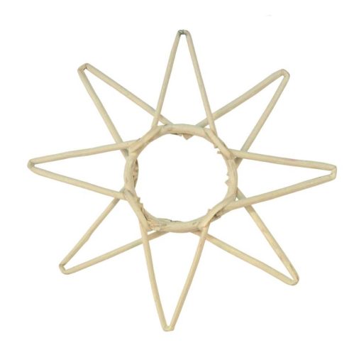 Estrella mimbre color blanco