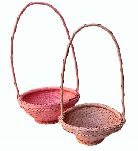 Set 2 cestas color rosa