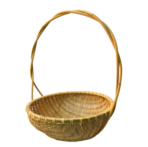 Cesta redonda bambú