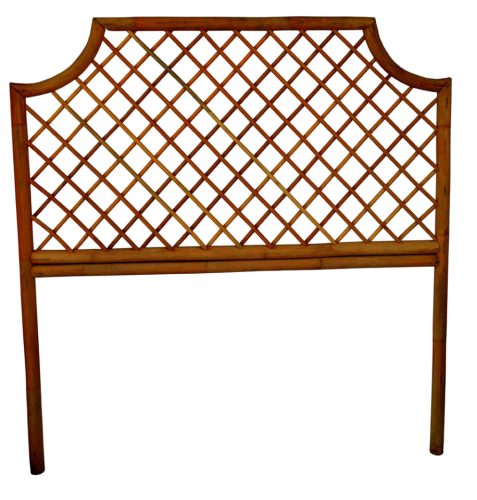 Cabecero de junco color nogal