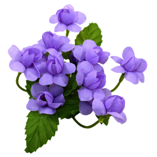 Corona de flores lila