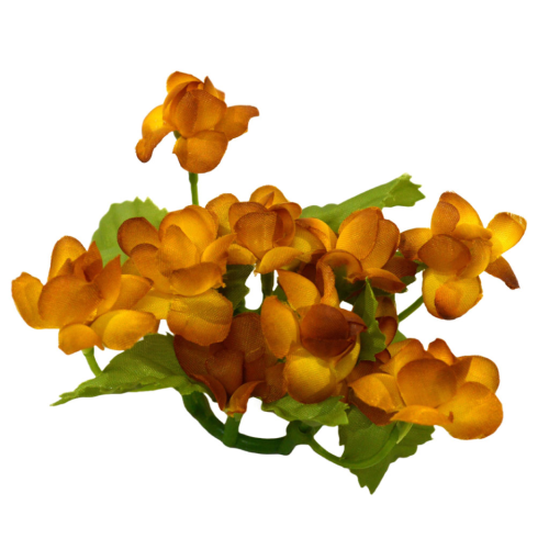 Corona de flores marrón