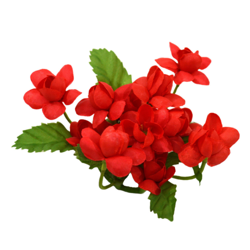 Corona de flores roja