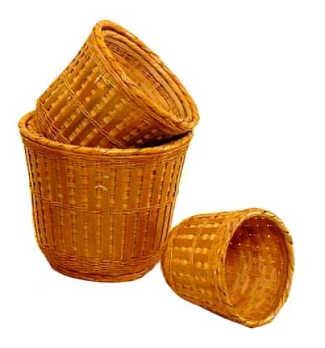 Set 5 maceteros bambú