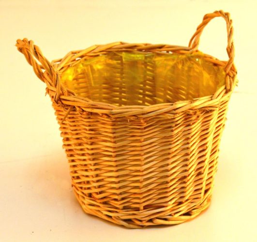 Macetero mimbre forro plástico