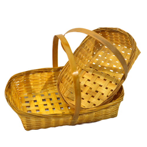 (Oferta) Set de 2 cestas de bambú