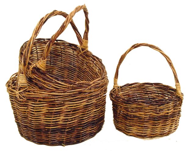 Set 3 cestas junco