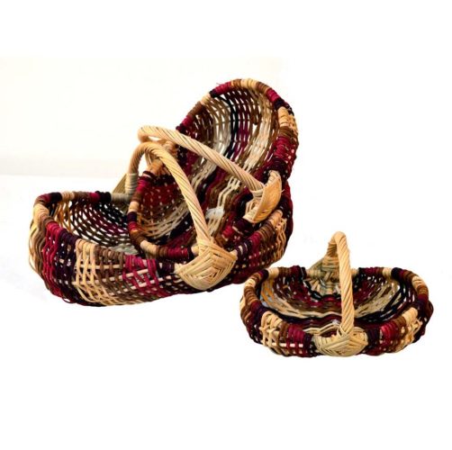 Set 3 cestas ovaladas médula