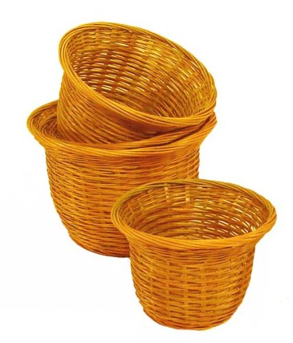 Set de 4 maceteros bambú