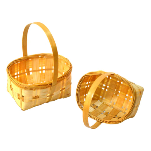 Set de 2 cestas bambú