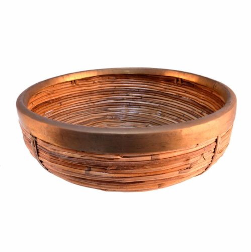 Cuenco de junco y metal