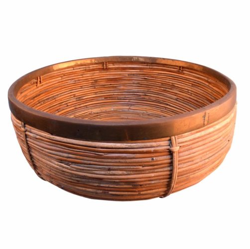 Cuenco junco y metal