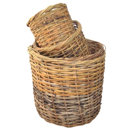 Set de 3 maceteros bambú