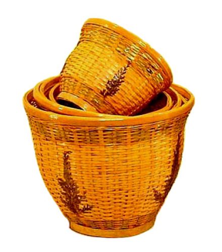 Set 5 maceteros bambú