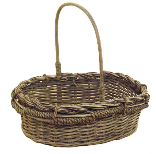 Cesta mimbre y cuerda