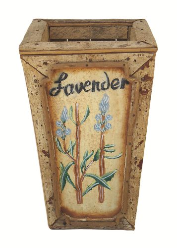 Florero madera motivo lavanda