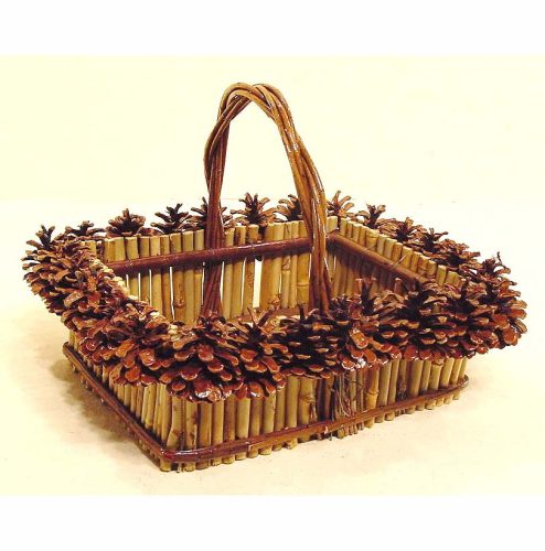 Cesta hinojo y piñas