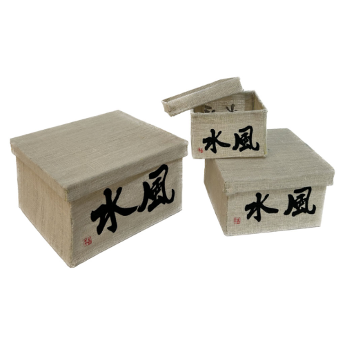 Set de 3 cajas textil