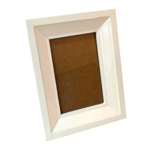 Portafoto madera blanca
