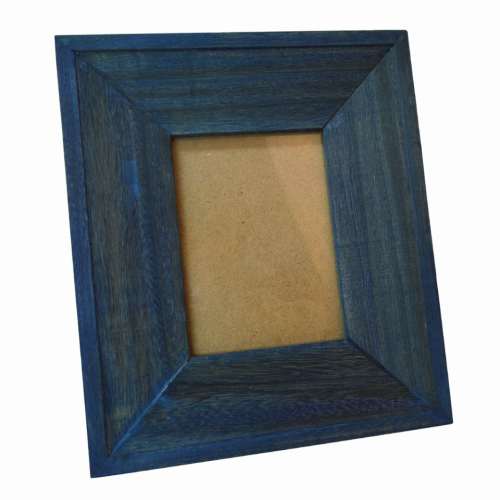 Portafoto madera azul