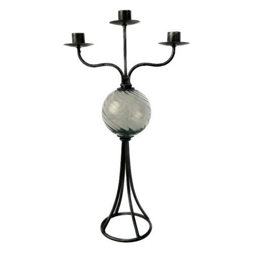 Candelabro cristal y metal