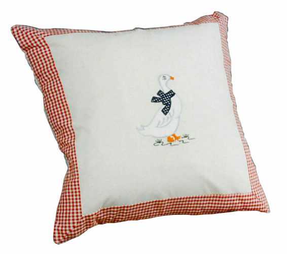 Cojín vichy rojo sin relleno