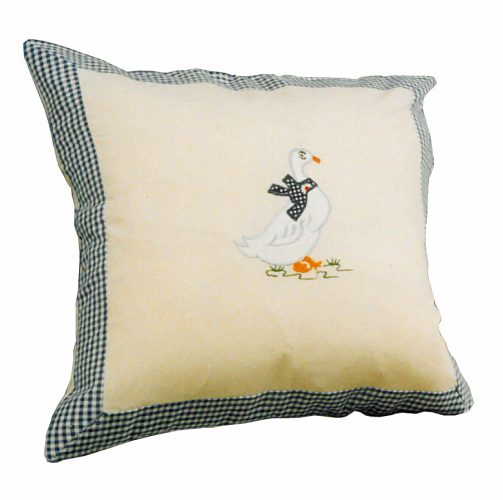 Cojín vichy azul sin relleno