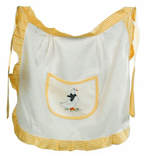 Delantal vichy amarillo bordado oca