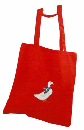 Bolsa roja bordada oca