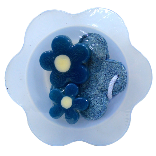Bandeja de jabones azules