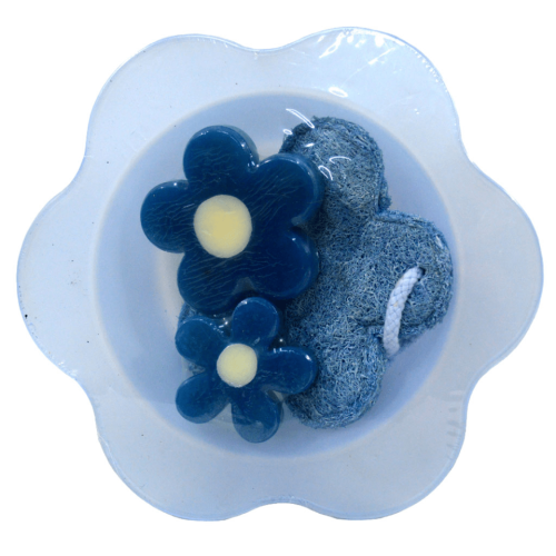 Bandeja de jabones azules