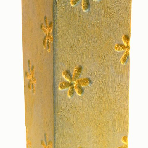 Florero amarillo de cerámica