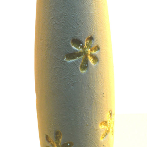 Florero alto amarillo de cerámica