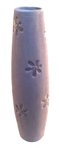 Florero malva de cerámica