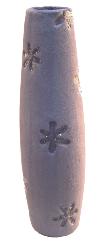 Florero malva de cerámica