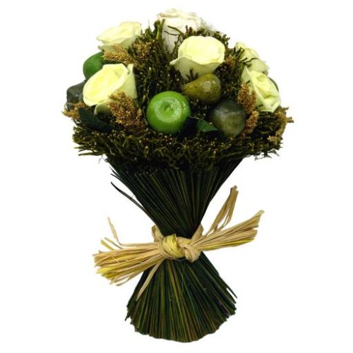 Centro rosas y manzanas