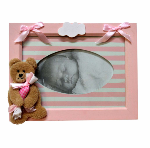 Cuadro rosa con osito