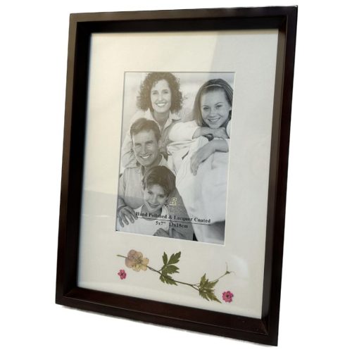 Portafotos madera con flores